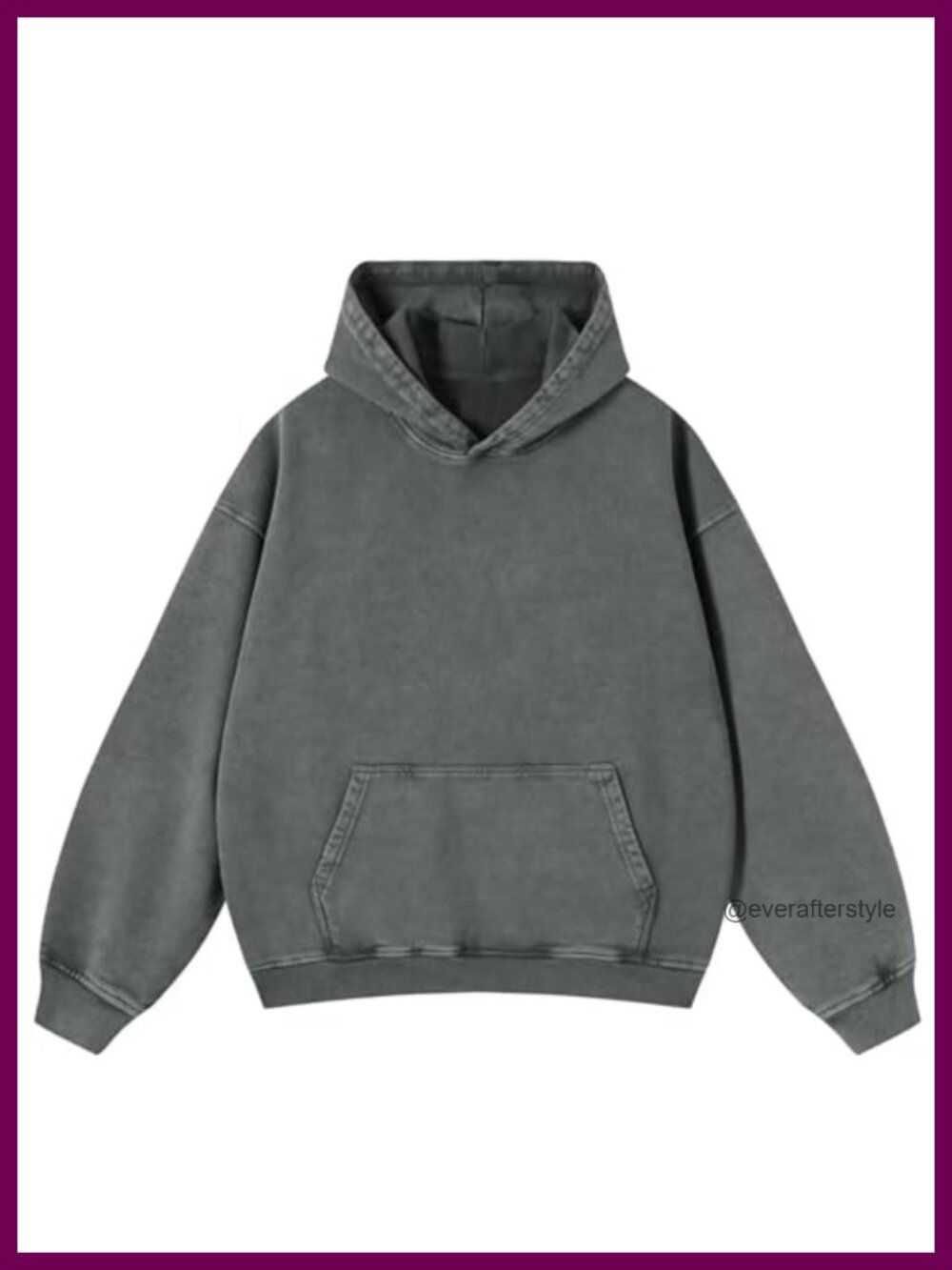 Acid Wash Hoodie Oversized Vintage Cotton Sweatshirt Retro Pullover Streetwear